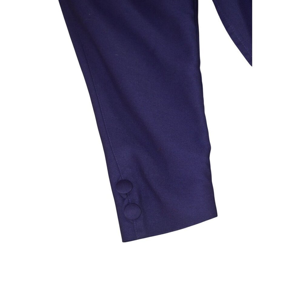 Vintage London Fog Plum Purple Winter Trench Coat Women's 8 Petite Minimalist - Picture 8 of 12